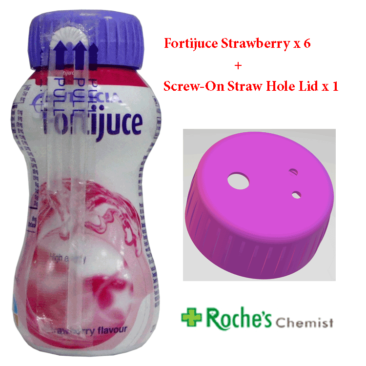 Fortijuce Erdbeere 200ml - Energiereiches Nahrungsergänzungsmittel