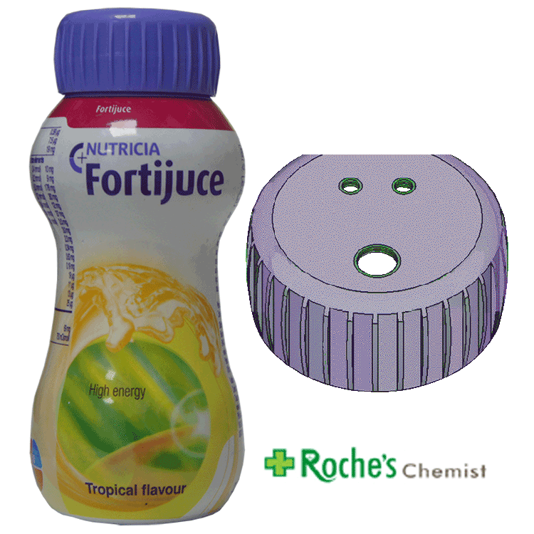 Fortijuce Tropical 200 ml x 1 Mit oder ohne Trinkhalmdeckel x 1