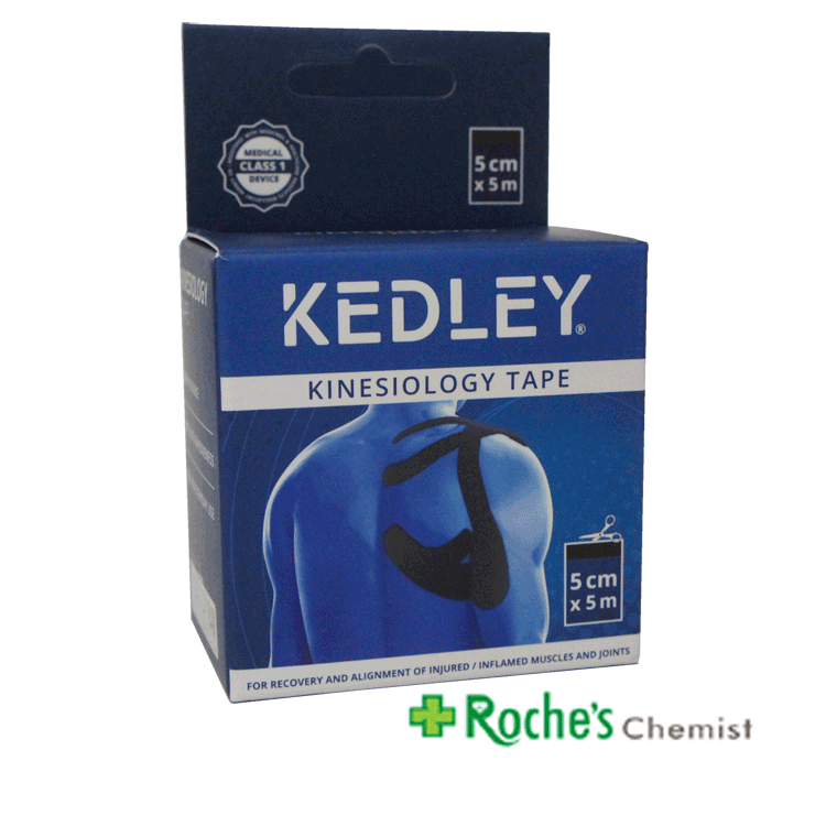 Kedley Kinesiologie-Tape 5 cm x 5 m SCHWARZ