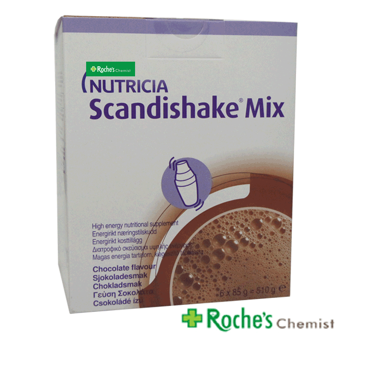 Scandishake Mix 6 x 85g - Complément nutritionnel à haute teneur énergétique saveur vanille