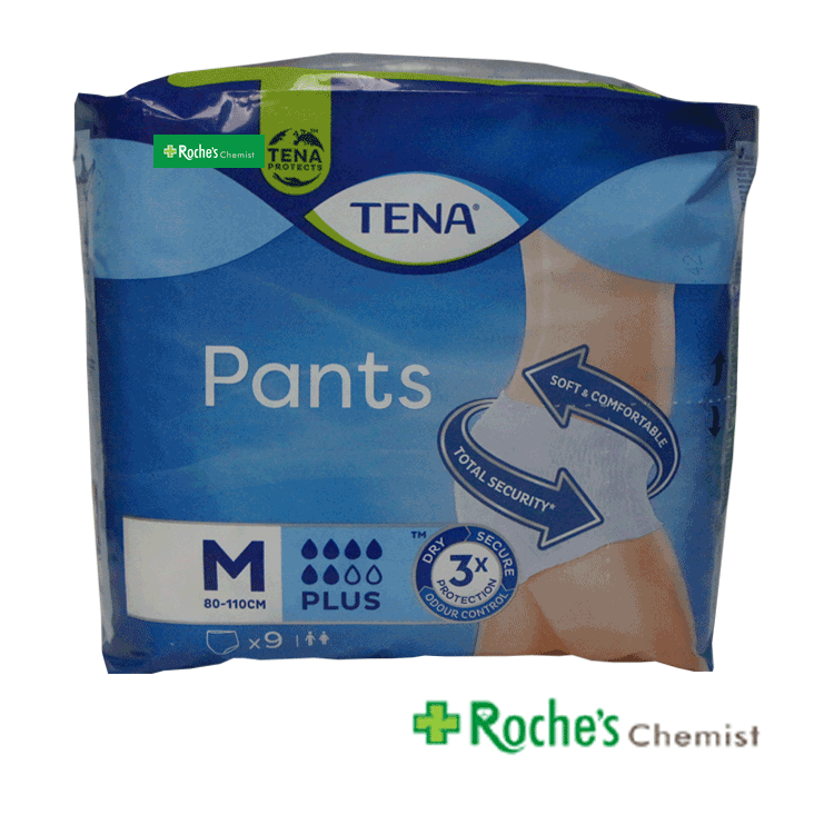 Tena Pants Plus - Extra Absorbant - Pull Ups with Elasticated Waist  - MEDIUM - Unisex