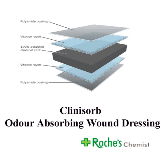 Clinisorb 10cm x 10cm x 10 Odour Absorbing Wound Dressings roches ...