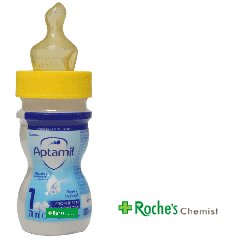 Aptamil 1 Infant Milk Ready to Feed 70ml x 24 + SMA Medium Flow Yellow Neck Teats x 24