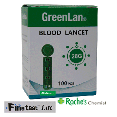 Greenlan  'Fine  Test'   Lancets 28G x 100