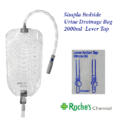 Simpla Urine Collection Bag 2000ml x 10 - Lever Tap